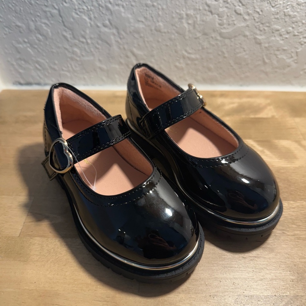 Black Patent Leather Kids Shoes